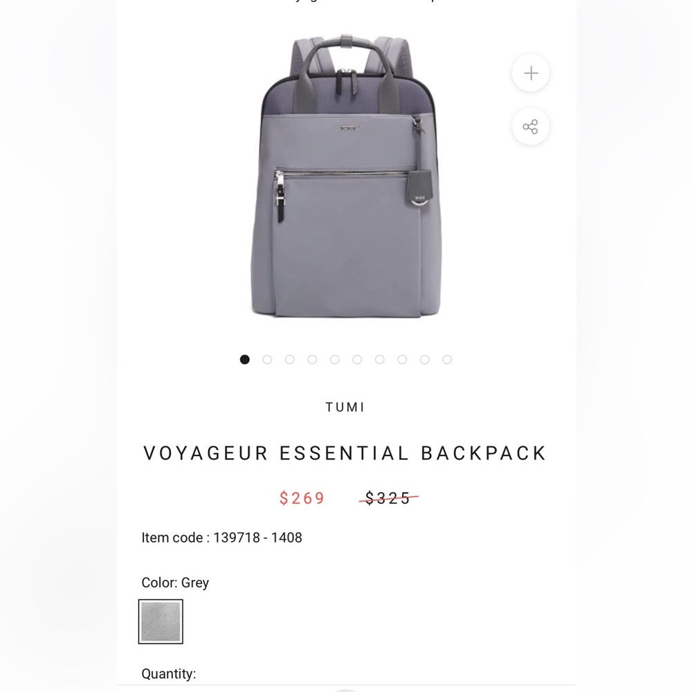 TUMI Essential laptop backpack NWT